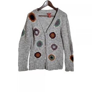 Sundance Gray Cardigan with Colorful Accents